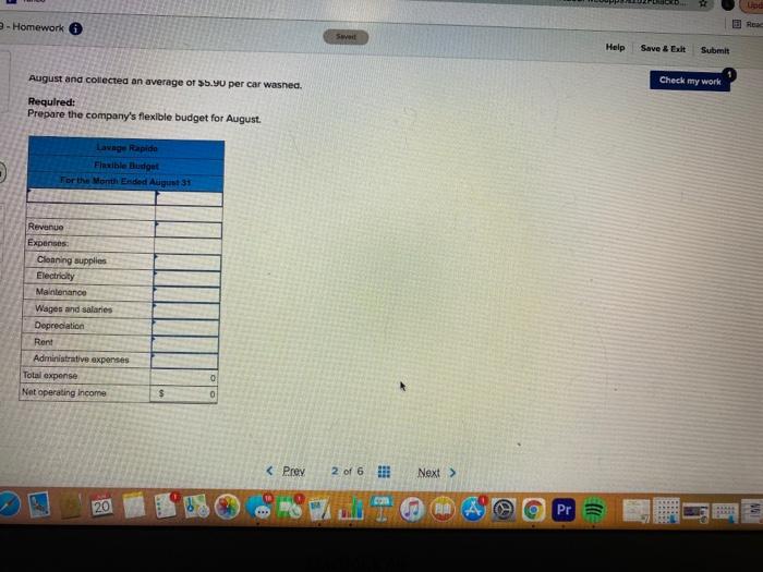 9-10 (Algo) Flexible Budget [LO9-1] Lavage Rapide is a Canadian company that