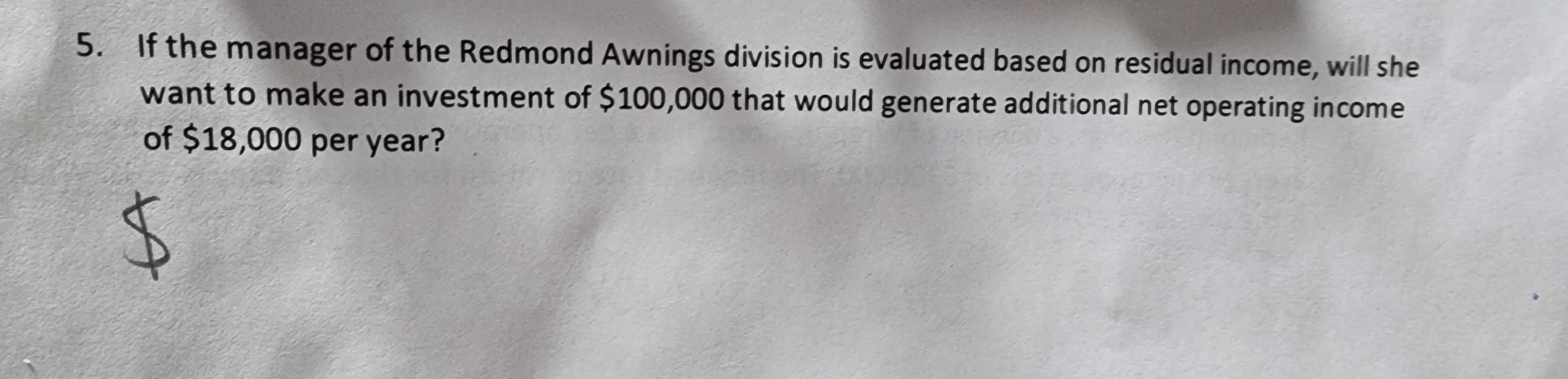 show all work/calculations as I would like to use this as a