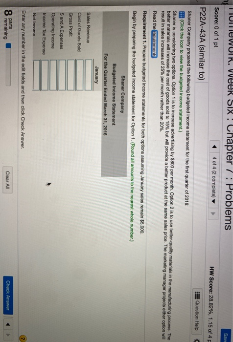 Statement For the Quarter Ended March 31, 2016 January February Sales Revenue
