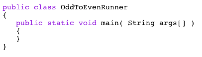find the first even number following the odd number. Return the distance
