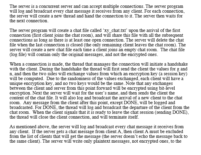 In Java code using the Deffie Hellman Algorithm to secure chat application,