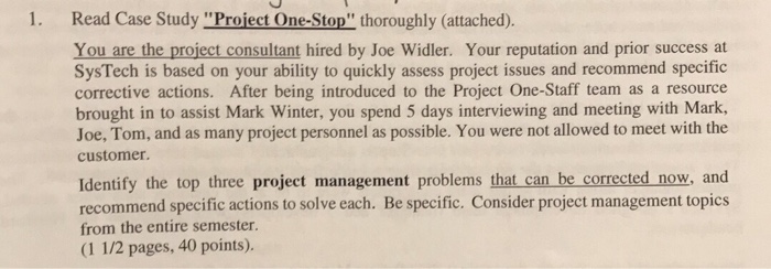  Please read the case about project management and then answer the