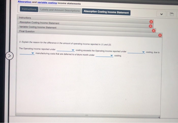 3 $3,080,000.00 1 Sales Manufacturing costs Direct materials Direct labor Variable manufacturing