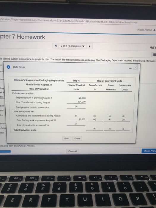 information relating to November's baking operations: EEB (Click the icon to view