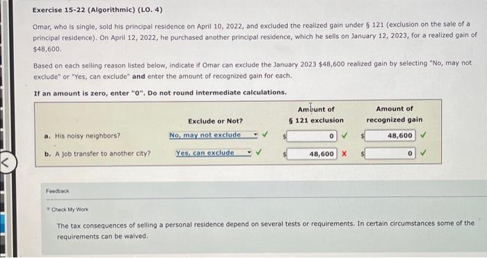 please help me figure out the answer that I got incorrect Exercise