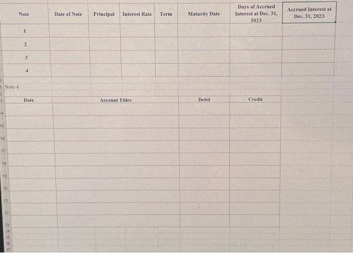 e. Cash =$90,499.32 Vauxall Holdings showed the following information regarding its notes