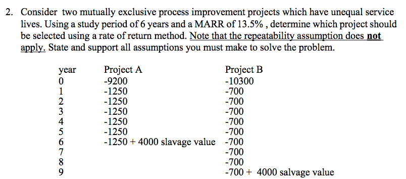  PLEASE SHOW WORK AND INCLUDE CASH FLOW DIAGRAM 2. Consider two