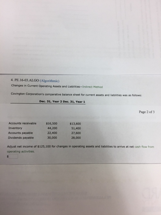  4. PE.16-03.ALGO (Algorithmic) Changes in Current Operating Assets and Liabilities-Indirect Method