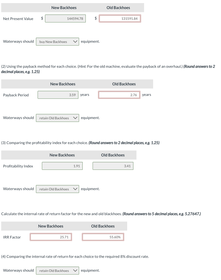 capital investments. The company chose its discount rate of 8% based on