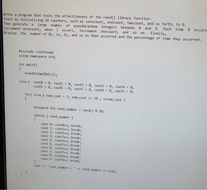 Would someone please help me with this C++ programming problem. Ive gotten