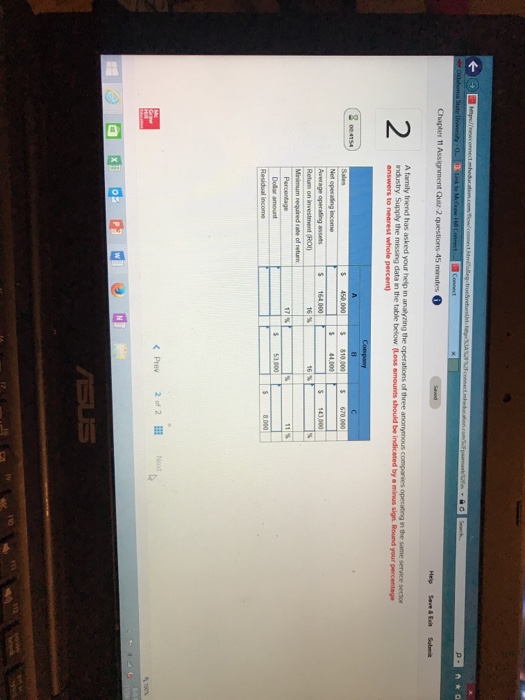  minutes Help Save &Eait Submit ndustry Supply the missing data r,