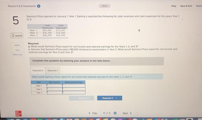  Pocket 5 & 6 Homework Saved Help Save & Exit Subm
