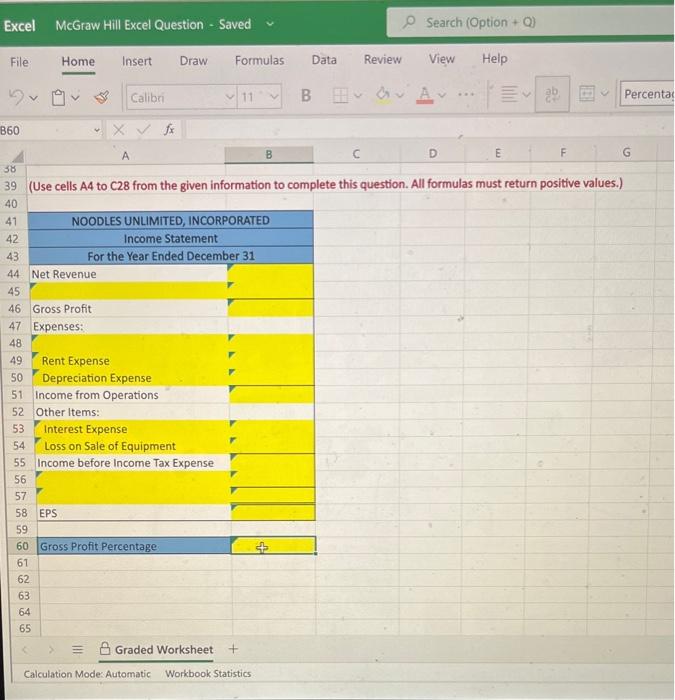 When more than one correct account could appear in a cell, list