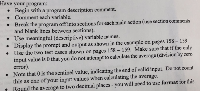 the average of numbers) Write a program that reads an unspecified number