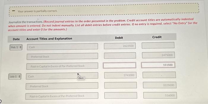 common stock. The par value of the preferred is $50. During the