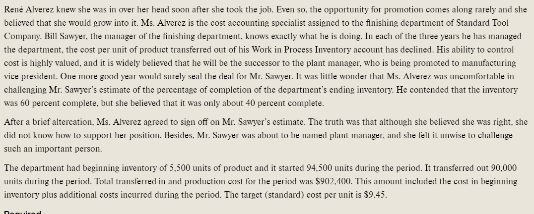  Read the scenario above 1. Compute the equivalent cost per unit,
