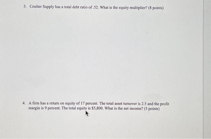 INSTRUCTIONS: The remaining portion of the exam consists of 8 short problems