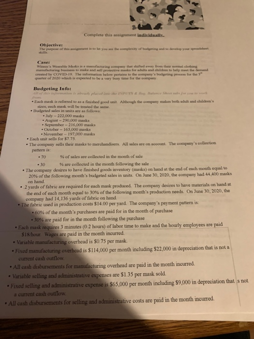  Add Formulas Complete this assignment individually. Objectives The purpose of this