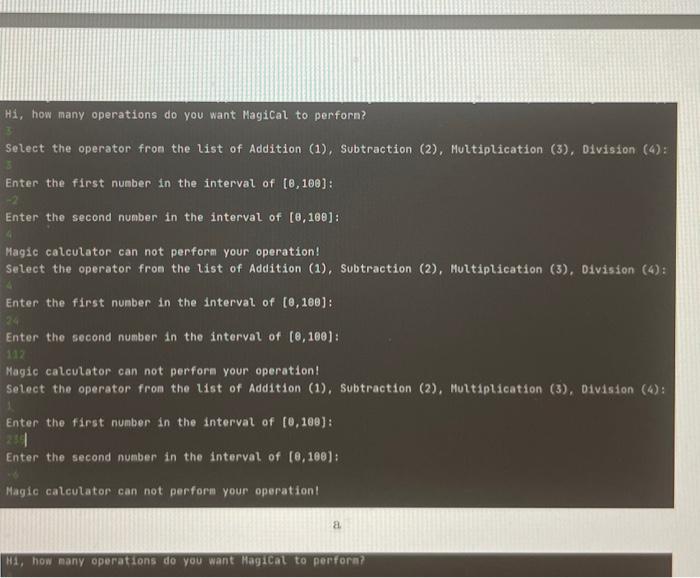 A python code that will output the below H1, how many operations