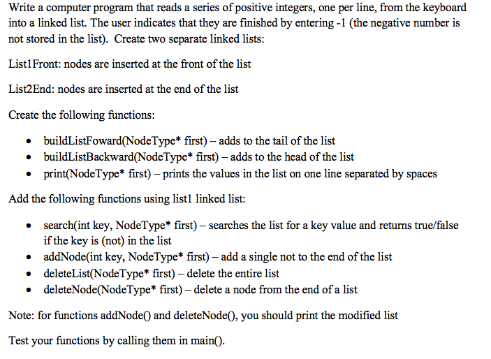  PLEASE ANSWER ENTIRE QUESTION USING C++ PROGRAMMING LANGUAGE!!!! Write a computer