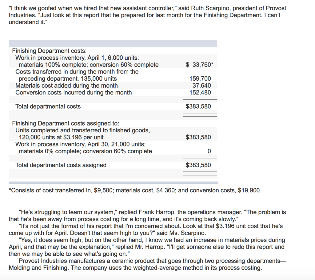 please, solve this transferred in costs, materials, and conversions problem. please read
