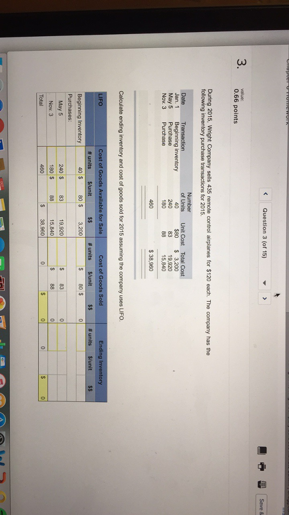  During 2015. Wright Company sells 435 remote control airplanes for $120