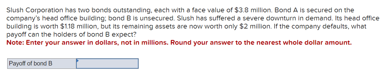 Please answer with excel using functions if possible. Slush Corporation has two