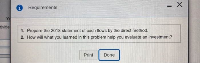 icon to view the additional information.) The 2018 income statement and comparative