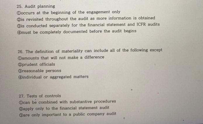  please answer all 3 question within a half hour please 25.