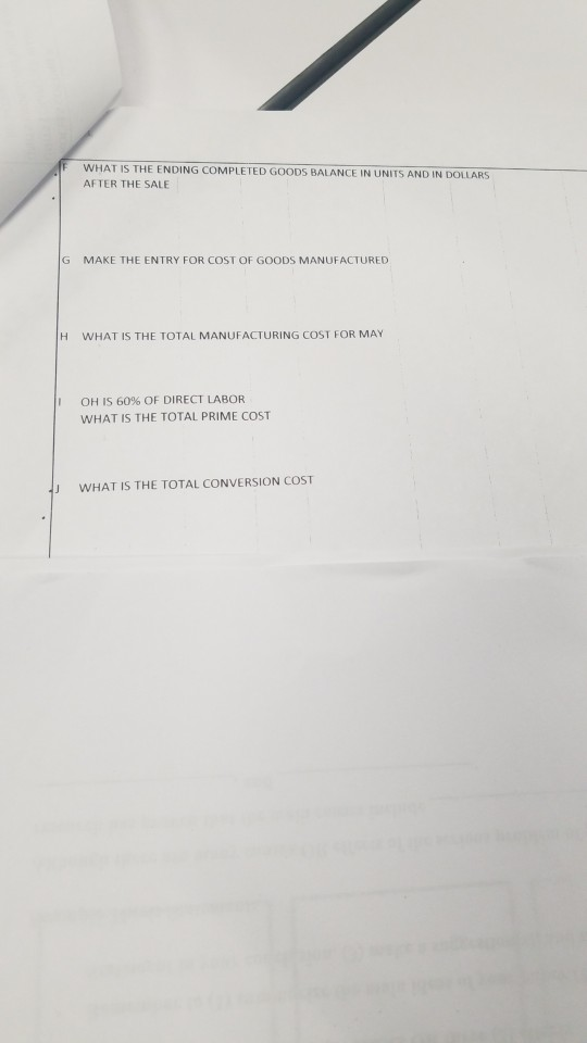 P UNITS COMPLETED IN MAY UNITS ENDNG INVENTORY IN wip 100,000 20,000