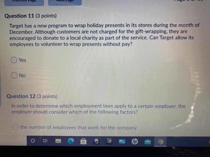  Question 11 (3 points) Target has a new program to wrap