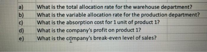 units Sales Direct materials Direct labour 1000,00 10 000 000 2 000