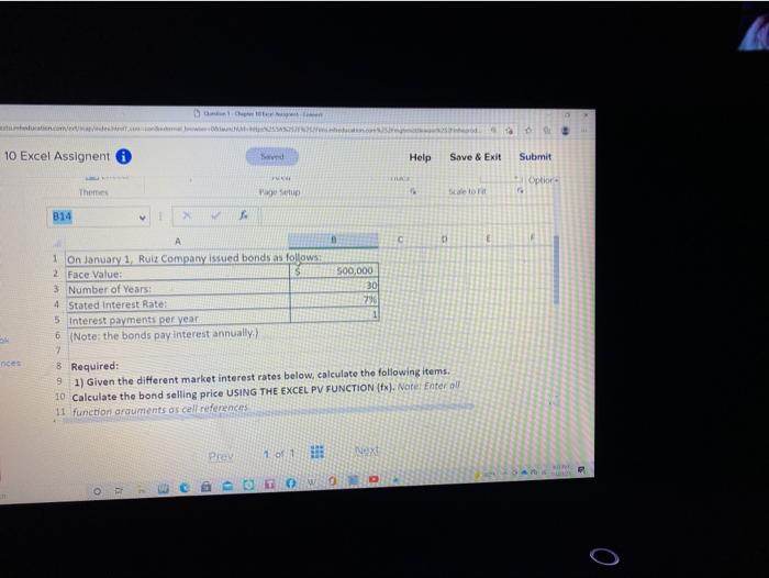  ch NAS . 3 10 Excel Assignent Help Save & Exit