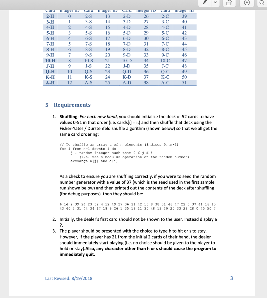 id); void printHand(int hand[], int numCards); int getBestScore(int hand[], int numCards); const