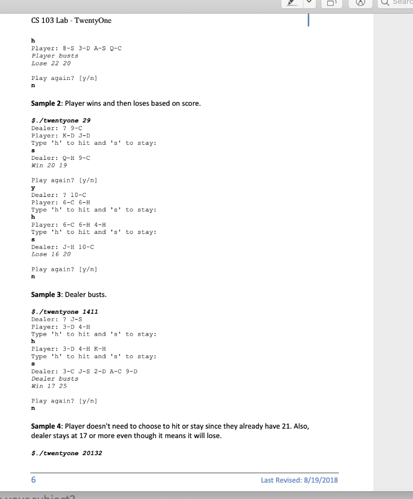 how you want to use these */ const char suit[4] = {'H','S','D','C'};