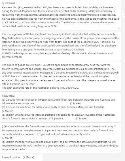  QUESTON1 Kencana Bhd (KB), established in 1990, has been a successful