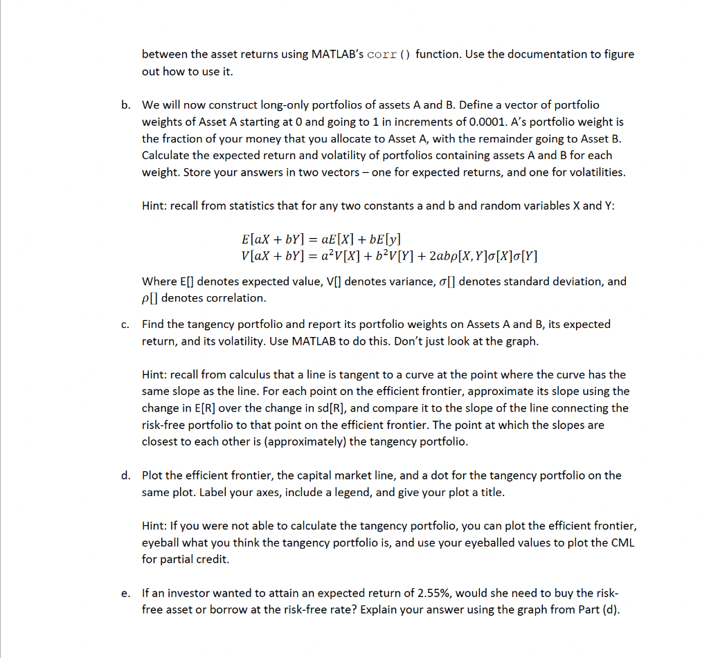 home work groups. All calculations must be done in MATLAB. When the