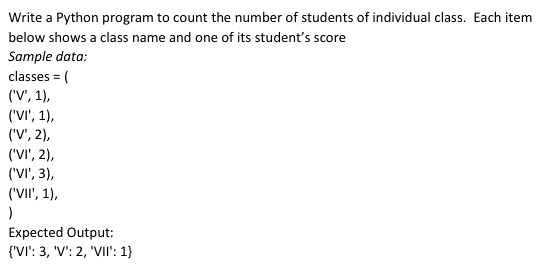  Write a Python program to count the number of students of