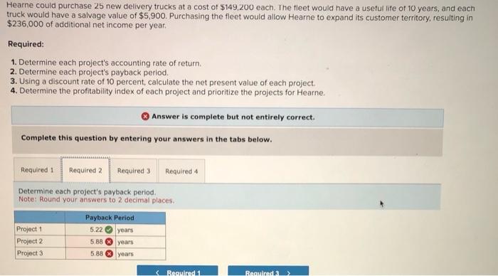 initial investment, and time horizon, management is finding it difficult to compare