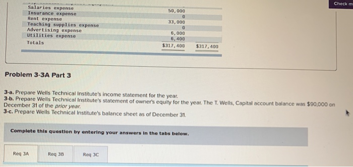 [The following information applies to the questions displayed below.) Wells Technical Institute