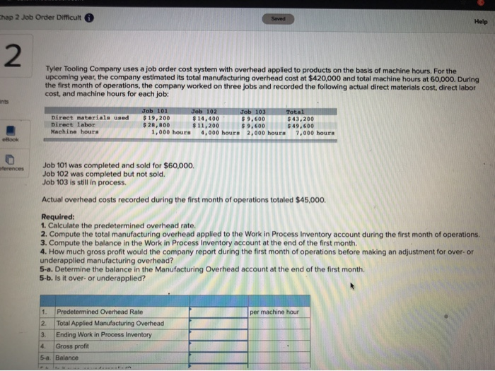  hap 2 Job Order Difficult Saved Help 2 Tyler Tooling Company