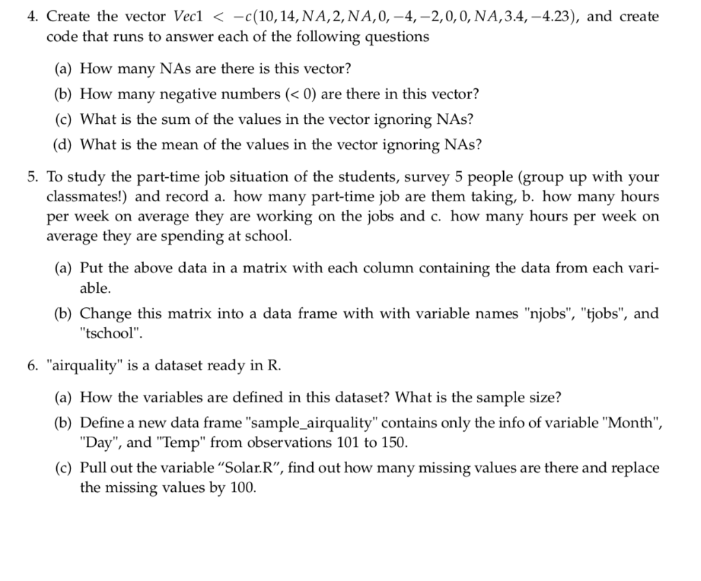 components: 1. The direct numerical or written answer of the questions. No