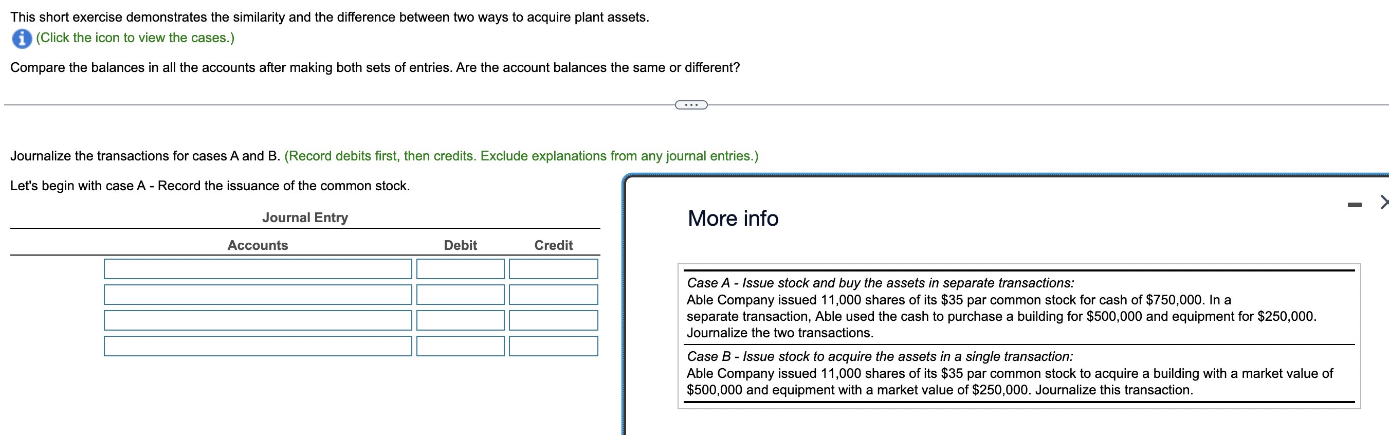 This short exercise demonstrates the similarity and the difference between two