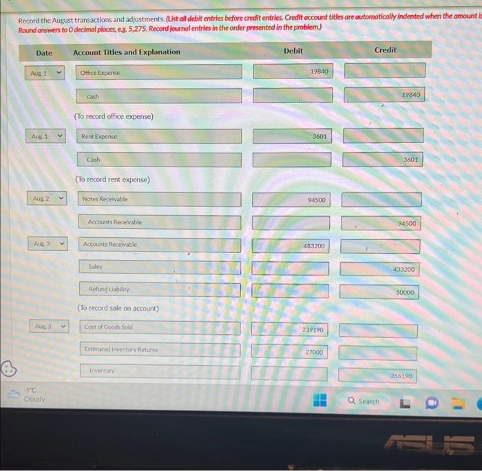 wholesales furniture to its customers. The company's post closing trial balance at