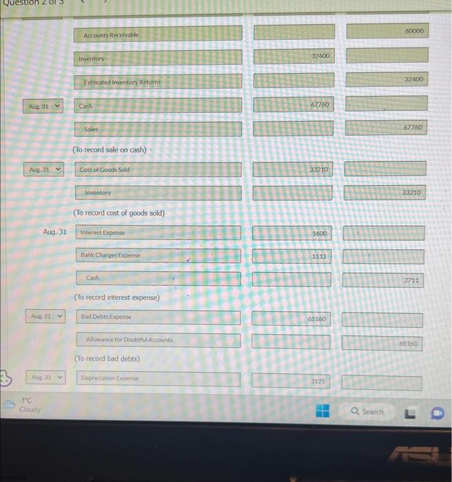 The company had a limited amount of business activity in August 2021