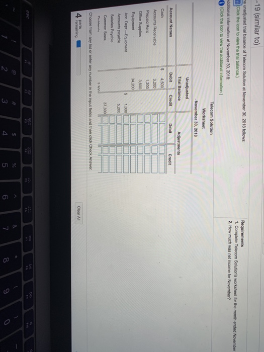 Title Debit Credit Cash 4,500 Accounts Receivable 3,200 Prepaid Rent 1,200 Office