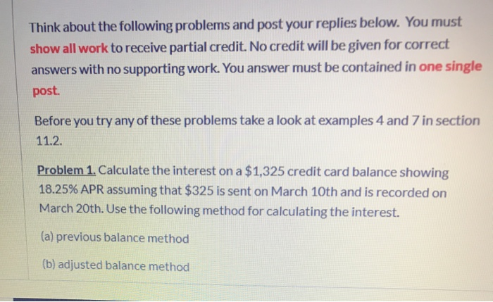  Think about the following problems and post your replies below. You