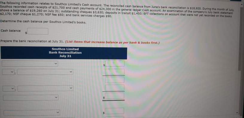 where each of the following items would appear on (a) a single-step