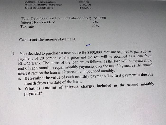  please give me a detailed answer to each problem -Annual depreciation