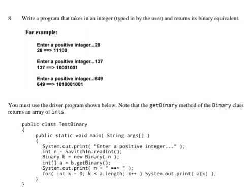  I need help with this lab 8. Write a program that